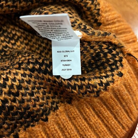 Freshman 1996 vintage 90s Style V Neck Chunky Oversized Relaxed Fit Sweater sz L - Picture 4 of 7